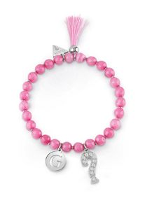 Guess, Damen ARMBAND 'TALISMAN', Pink / Silber