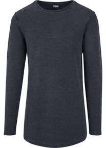 Urban Classics, Herren Acid Washed Longsleeve, Schwarz