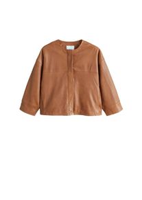 Mango, Damen Lederjacke 'Emma', Bronze