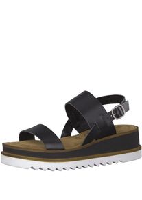 Tamaris, Damen Plateausandale, Schwarz