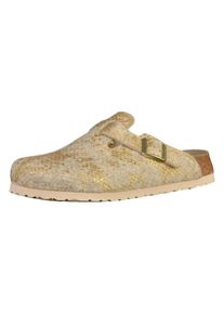 Papillio, Damen Clogs 'Boston', Beige / Gold