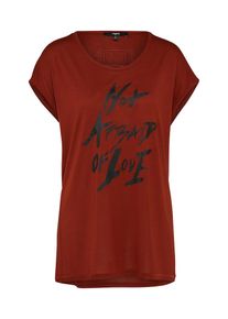 tigha, Damen T-Shirt 'Not afraid', Rostrot