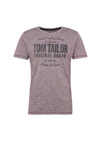 Tom Tailor, Herren T-Shirt, Dunkelgrau / Helllila