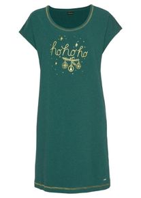 Lascana, Damen Bigshirt, Gold / Gr&uuml;nmeliert