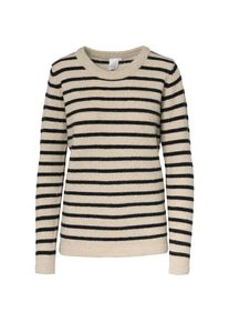Ichi, Damen Pullover, Beige / Schwarz