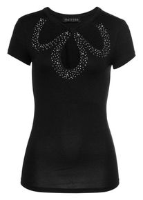 Melrose, Damen T-Shirt, Schwarz / Silber