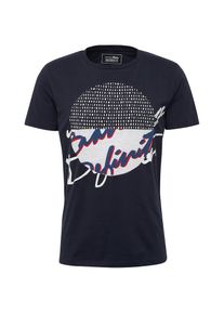 Tom Tailor Denim, Herren Shirt, Blau / Nachtblau / Feuerrot / Weiß