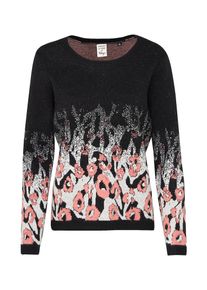 Khujo, Damen Pullover 'OLARA', Melone / Schwarz / Offwhite