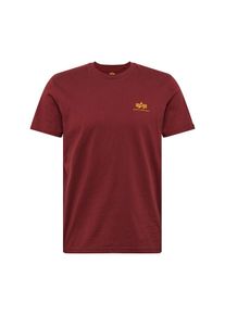 Alpha Industries, Herren Shirt 'Small Logo', Burgunder