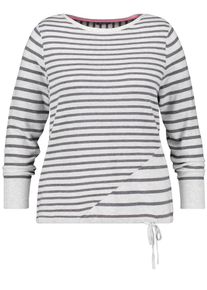 SAMOON, Damen Pullover, Hellgrau / Dunkelgrau