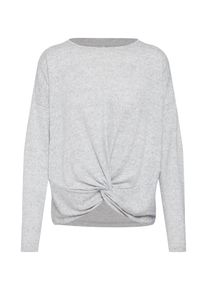 Only, Damen Pullover 'onlALBERTA L/S KNOT TOP JRS', Hellgrau