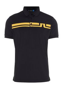 J. Lindeberg J.Lindeberg, Herren Poloshirt 'Eddy', Orange / Schwarz