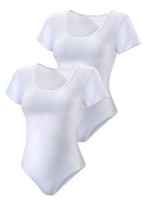 Vivance, Damen Active T-Shirt-Body (2 Stck.), Weiß