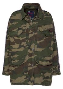 Superdry, Damen Cargojacke 'Lilith', Navy / Khaki / Grasgrün / Rot / Weiß