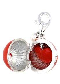 Esprit, Damen Charm 'Burning Heart Ball', Silber