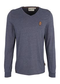 Naketano, Herren Langarmshirt 'Do the Ömer Dance', Rauchblau