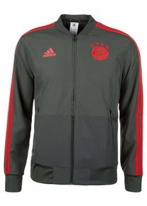 adidas Performance, Damen 'FC Bayern M&uuml;nchen' Pr&auml;sentationsjacke , Grau / Rot