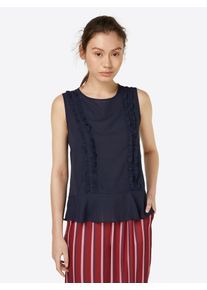 s.Oliver BLACK LABEL, Damen Blusentop, Dunkelblau