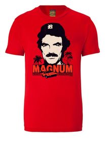 logoshirt, Herren T-Shirt MAGNUM, Beige / Rot / Schwarz