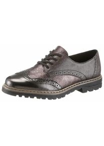 Rieker, Damen Schn&uuml;rschuhe, Rosegold / Platin