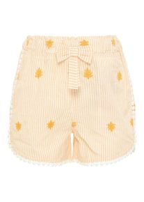 name it, M&auml;dchen Shorts, Goldgelb / Wei&szlig;