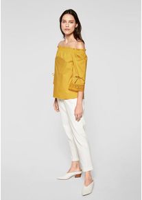 s.Oliver BLACK LABEL, Damen Off Shoulder-Bluse, Goldgelb