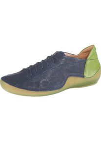 Think!, Damen Schn&uuml;rschuhe 'Kapsl', Kobaltblau / Apfel