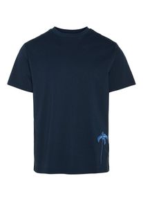 J. Lindeberg J.Lindeberg, Herren T-Shirt 'Dale Distinct', Blau / Nachtblau / Hellgelb