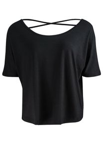 YOGISTAR.COM, Damen T-shirt 'CrissCross', Schwarz
