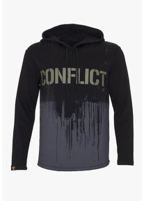 PLUS EIGHTEEN, Herren Kapuzenpullover, Schwarz