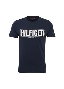 Tommy Hilfiger, Herren Shirt, Dunkelblau / Weiß