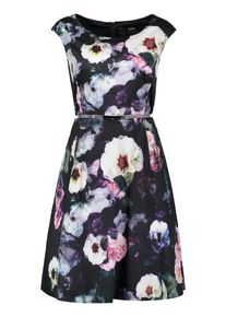 Vera Mont, Damen Etuikleid, Nachtblau / Dunkellila / Pink / Wei&szlig;