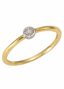 Firetti, Damen Solit&auml;rring, Gold / Wei&szlig;