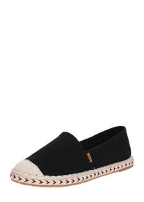 Only, Damen Espadrille mit bestickter Sohle, Schwarz