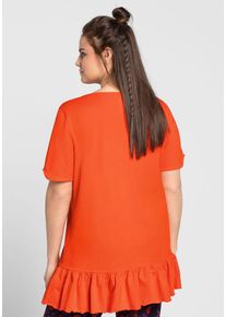 SheeGOTit, Damen Longshirt, Orangerot