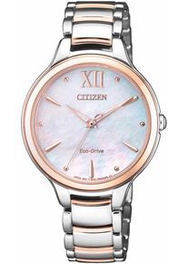 Citizen, Damen Solaruhr 'EM0556-87D', Gold / Silber
