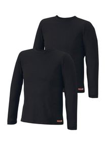 H.I.S. H.I.S, Herren Langarmshirt (2 Stck.), Schwarz