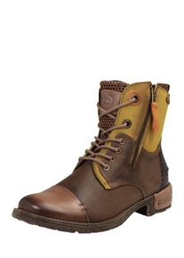 Bugatti, Damen Schn&uuml;rstiefel, Braun / Senf