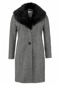 Boysen's BOYSEN'S, Damen Wollmantel, Grau / Naturweiß