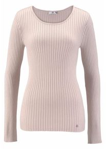 AJC, Damen Rundhalspullover, Puder