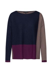 comma, Damen Pullover, Blau / Braun / Lila