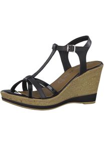 Tamaris, Damen Wedgesandale, Schwarz