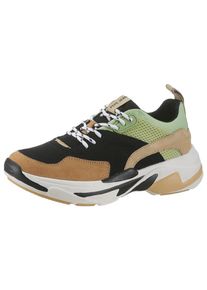 Pepe Jeans, Damen Sneaker 'Sinyu Colors Fresh', Sand / Hellgr&uuml;n / Schwarz