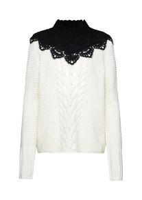 s.Oliver BLACK LABEL, Damen Pullover, Schwarz / Wei&szlig;