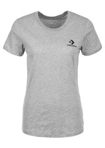 Converse, Damen Shirt 'Star Chevron', Graumeliert / Schwarz