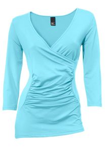 Heine, Damen Wickelshirt, Blau