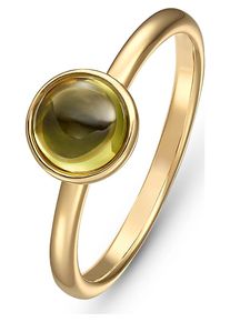Christ, Damen Ring '87566579', Gold / Oliv