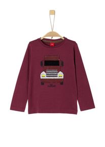 s.Oliver Junior, Langarmshirt, Gelb / Blutrot / Schwarz / Silber