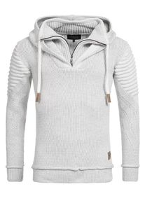 INDICODE JEANS, Herren Kapuzenpullover 'Kinshasa', Wei&szlig;