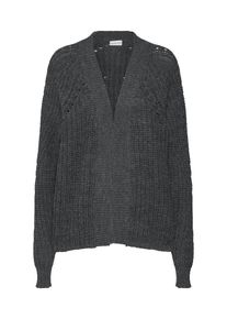 Vila, Damen Strickjacke 'VICABLA KNIT DETAIL L/S CARDIGAN', Grau